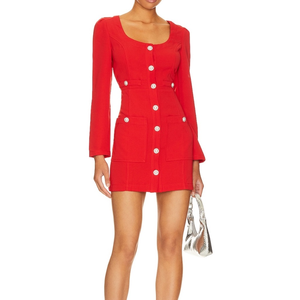 Line & Dot Phillipa Mini Dress - Scarlett